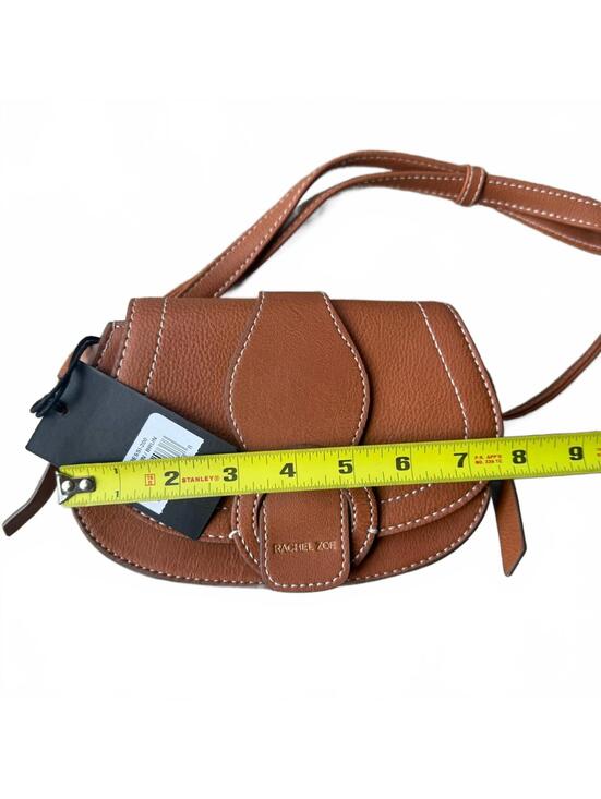 Rachel Zoe Brown Leather Mini Shoulder Bag NWT Structured Flap Purse - Picture 5 of 6